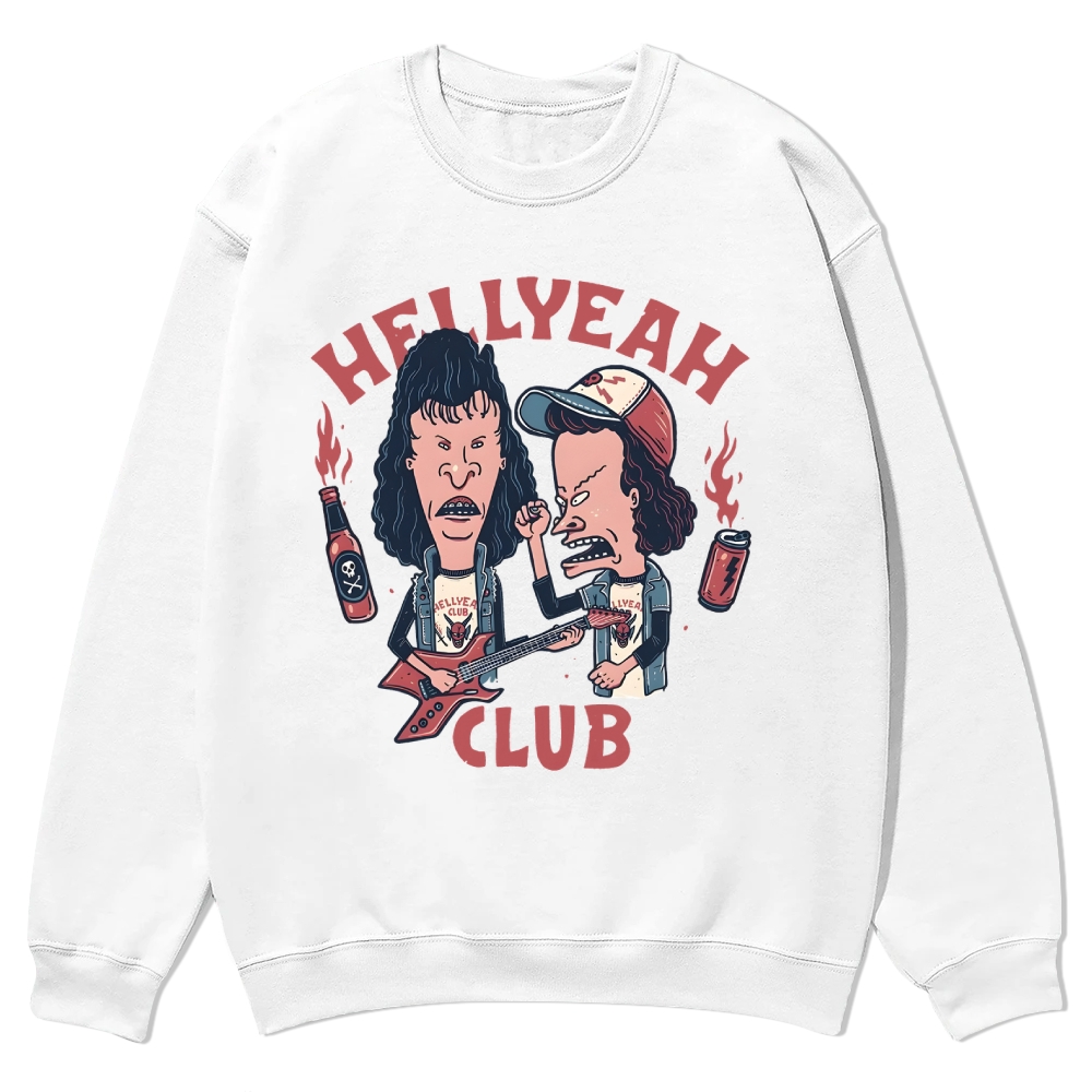 Retro Beavis und Butthead Hellyeah Club Casual Crewneck Sweatshirt