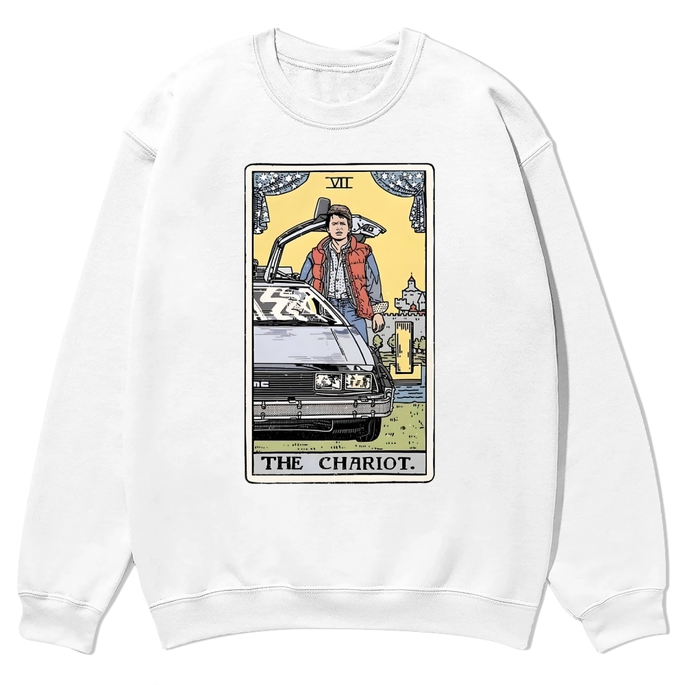 The Chariot Tarot Card Casual Crewneck Sweatshirt