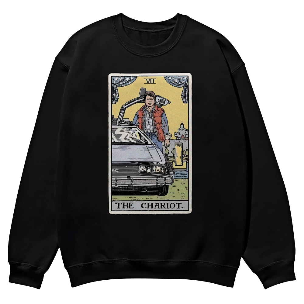 The Chariot Tarot Card Casual Crewneck Sweatshirt