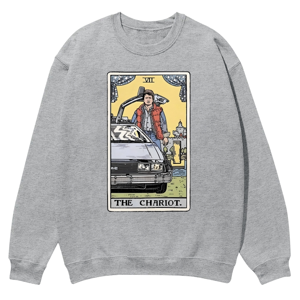 The Chariot Tarot Card Casual Crewneck Sweatshirt