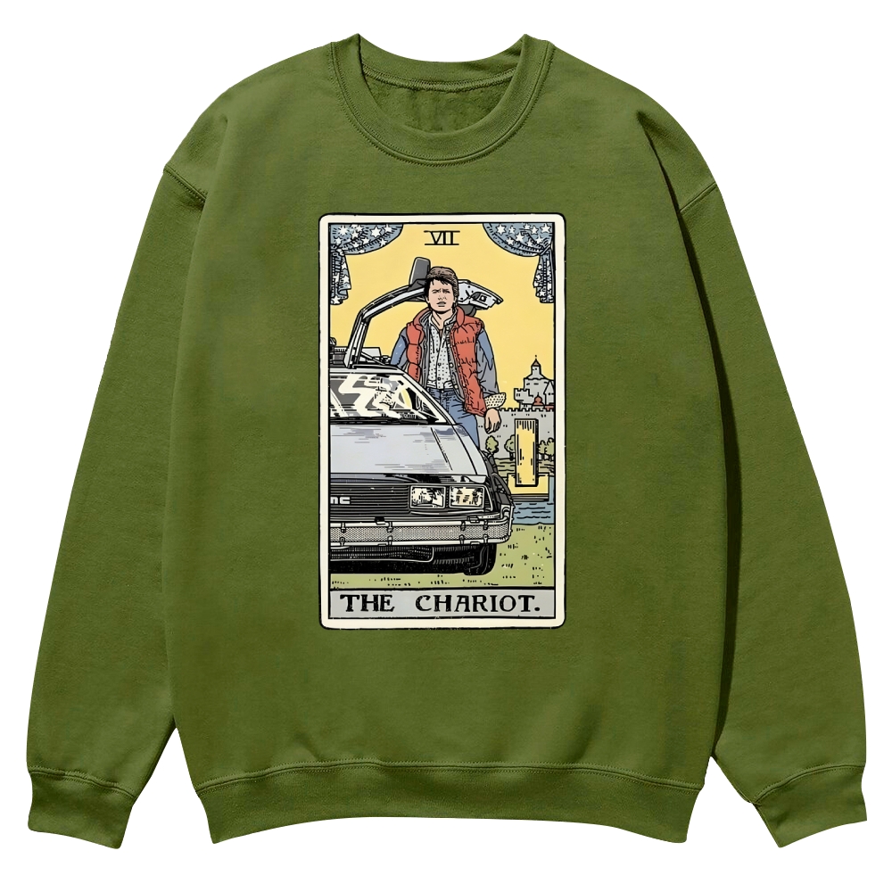 The Chariot Tarot Card Casual Crewneck Sweatshirt