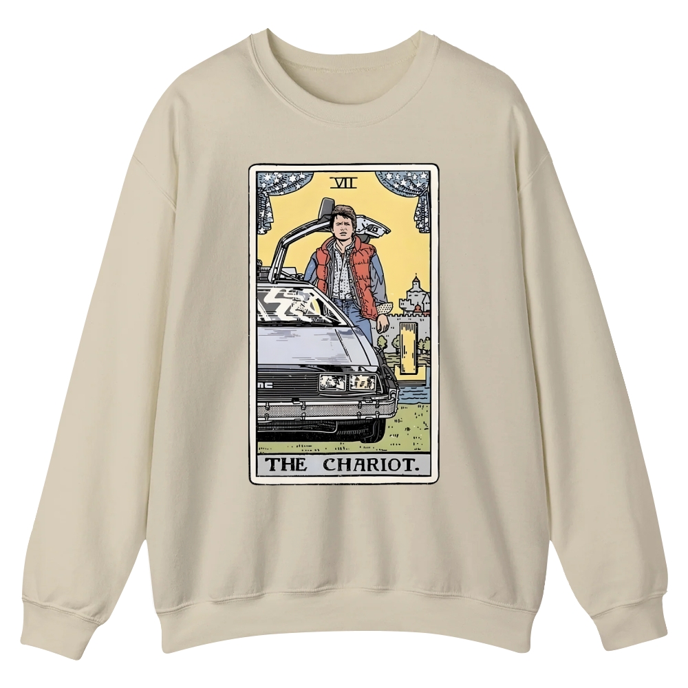 The Chariot Tarot Card Casual Crewneck Sweatshirt