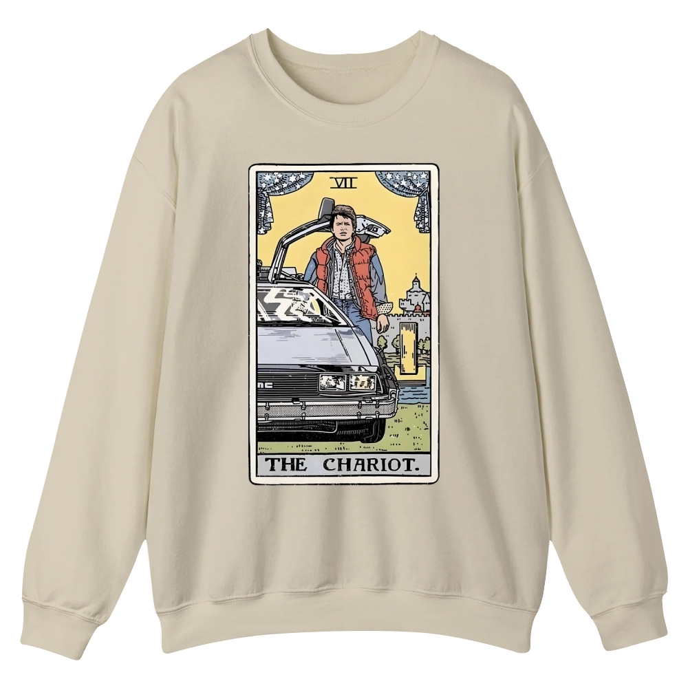 The Chariot Tarot Card Casual Crewneck Sweatshirt