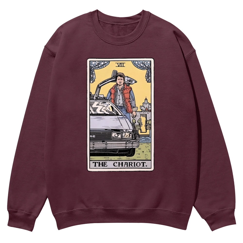 The Chariot Tarot Card Casual Crewneck Sweatshirt