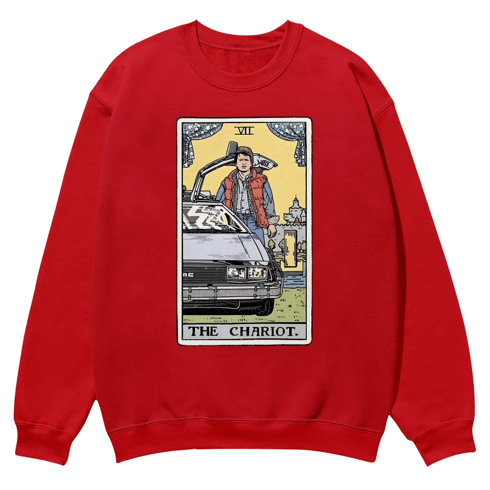 The Chariot Tarot Card Casual Crewneck Sweatshirt