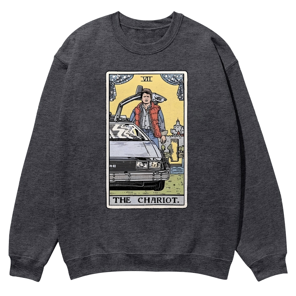 The Chariot Tarot Card Casual Crewneck Sweatshirt
