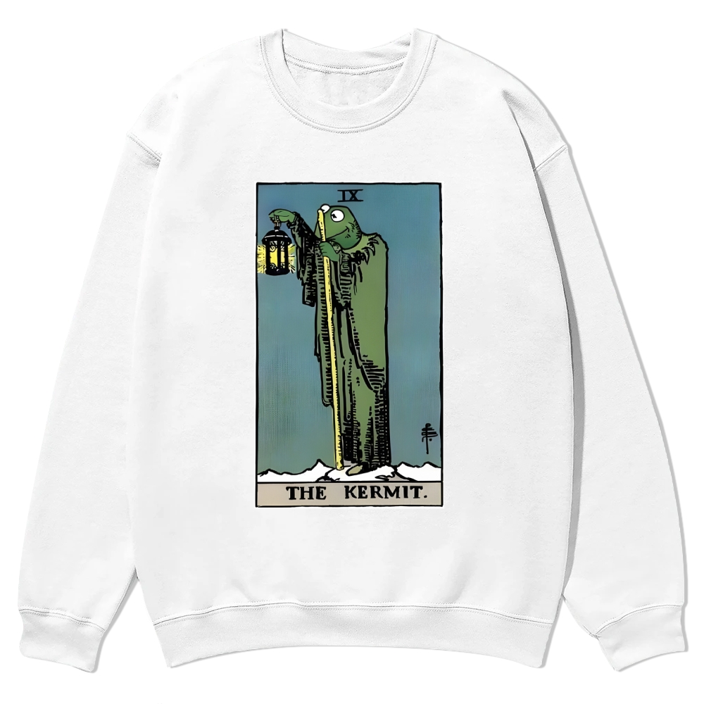 The kermit tarot Casual Crewneck Sweatshirt