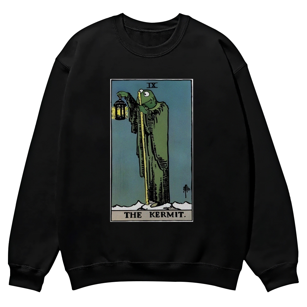 The kermit tarot Casual Crewneck Sweatshirt