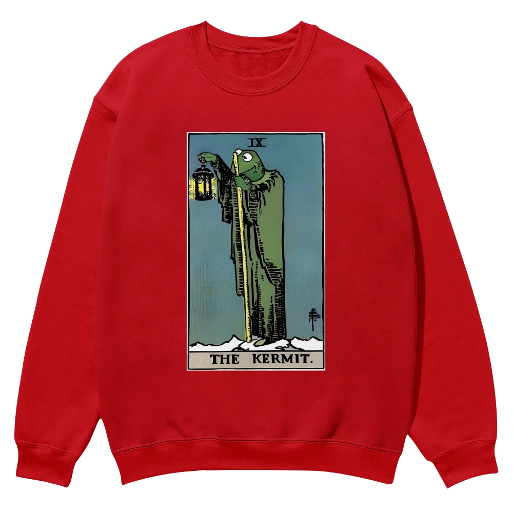The kermit tarot Casual Crewneck Sweatshirt