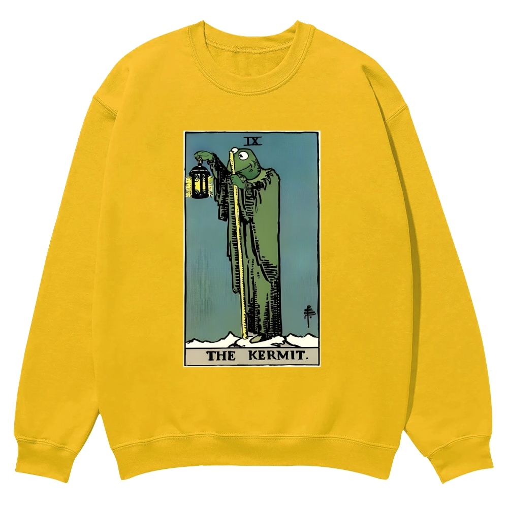 The kermit tarot Casual Crewneck Sweatshirt