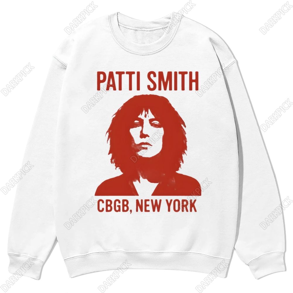 Patti Smith Singer Casual Crewneck Sweatshirt