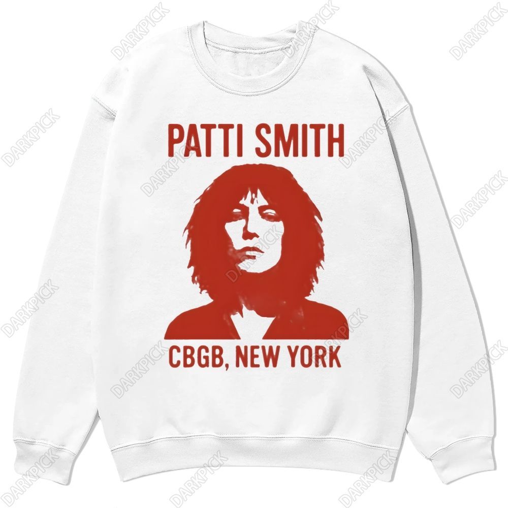 Patti Smith Singer Casual Crewneck Sweatshirt
