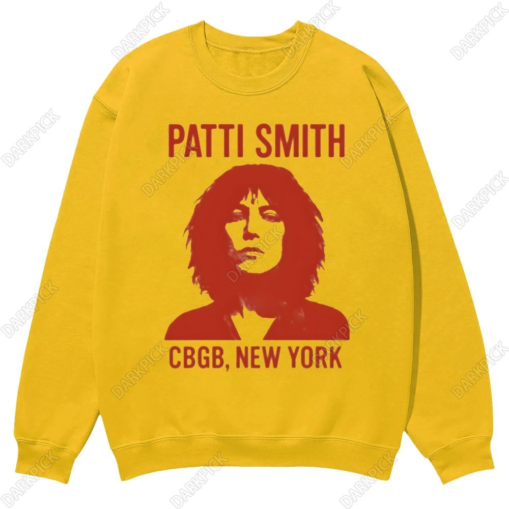 Patti Smith Singer Casual Crewneck Sweatshirt