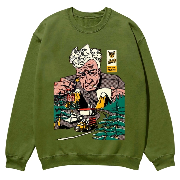 David Lynch art Casual Crewneck Sweatshirt