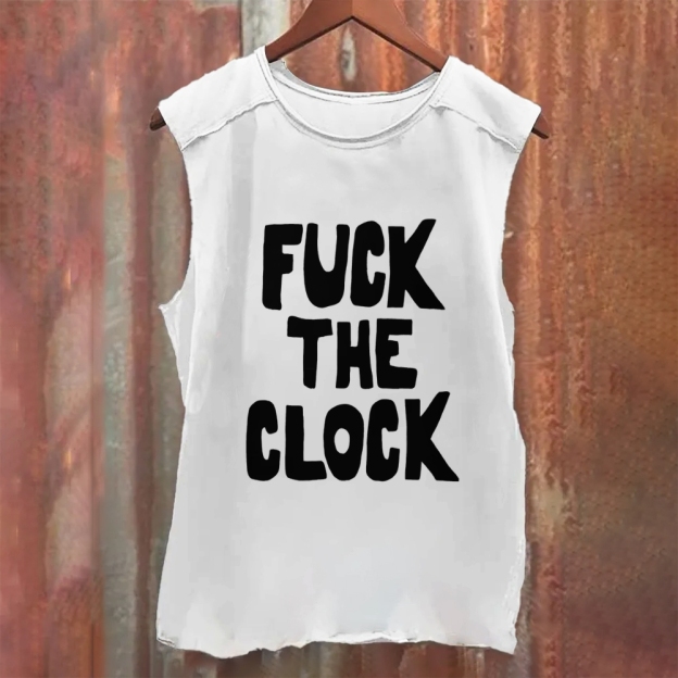 Fuck the Clock Patti Smith Unisex Casual Printed Tank Top