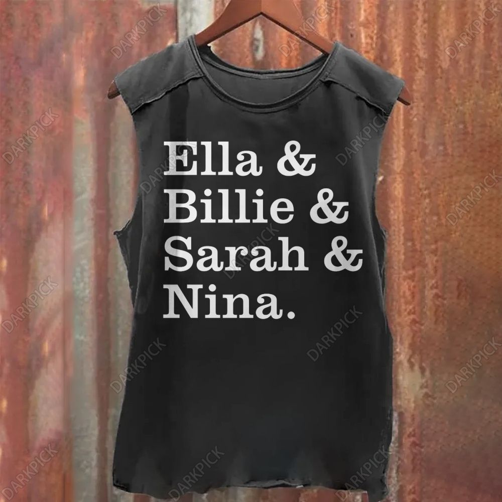 Ella, Billie, Sarah, Nina Queens Of Jazz Tank Top
