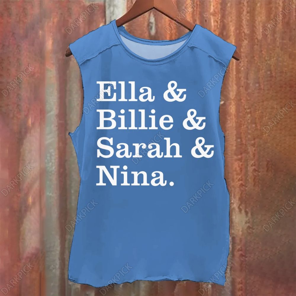 Ella, Billie, Sarah, Nina Queens Of Jazz Tank Top