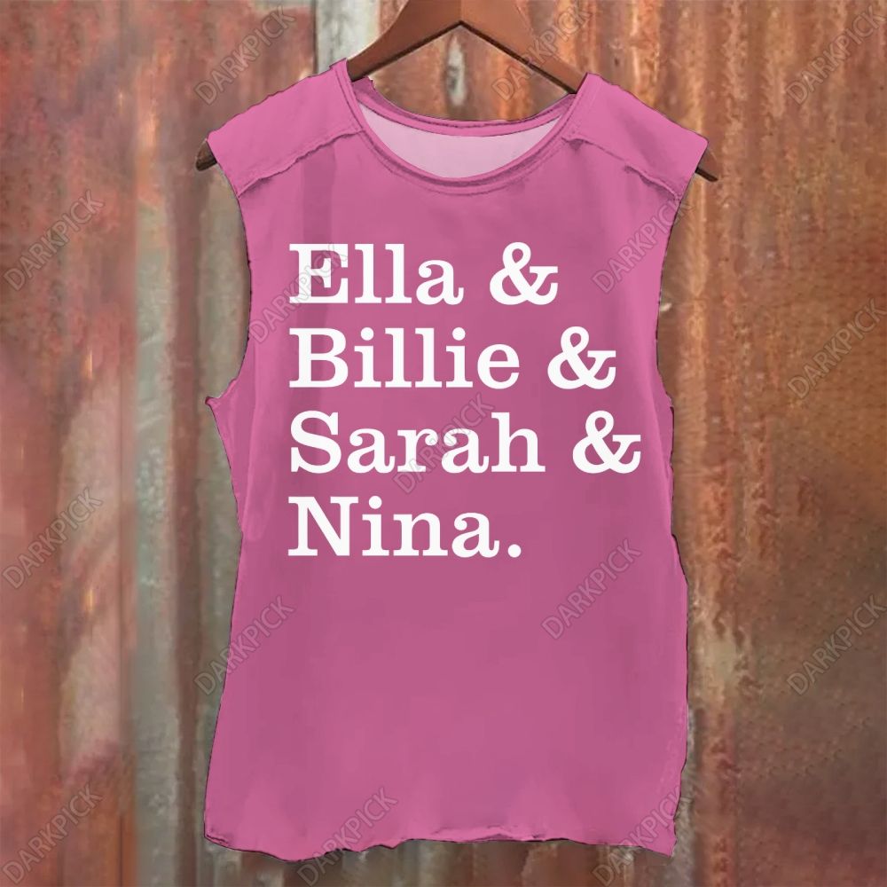 Ella, Billie, Sarah, Nina Queens Of Jazz Tank Top