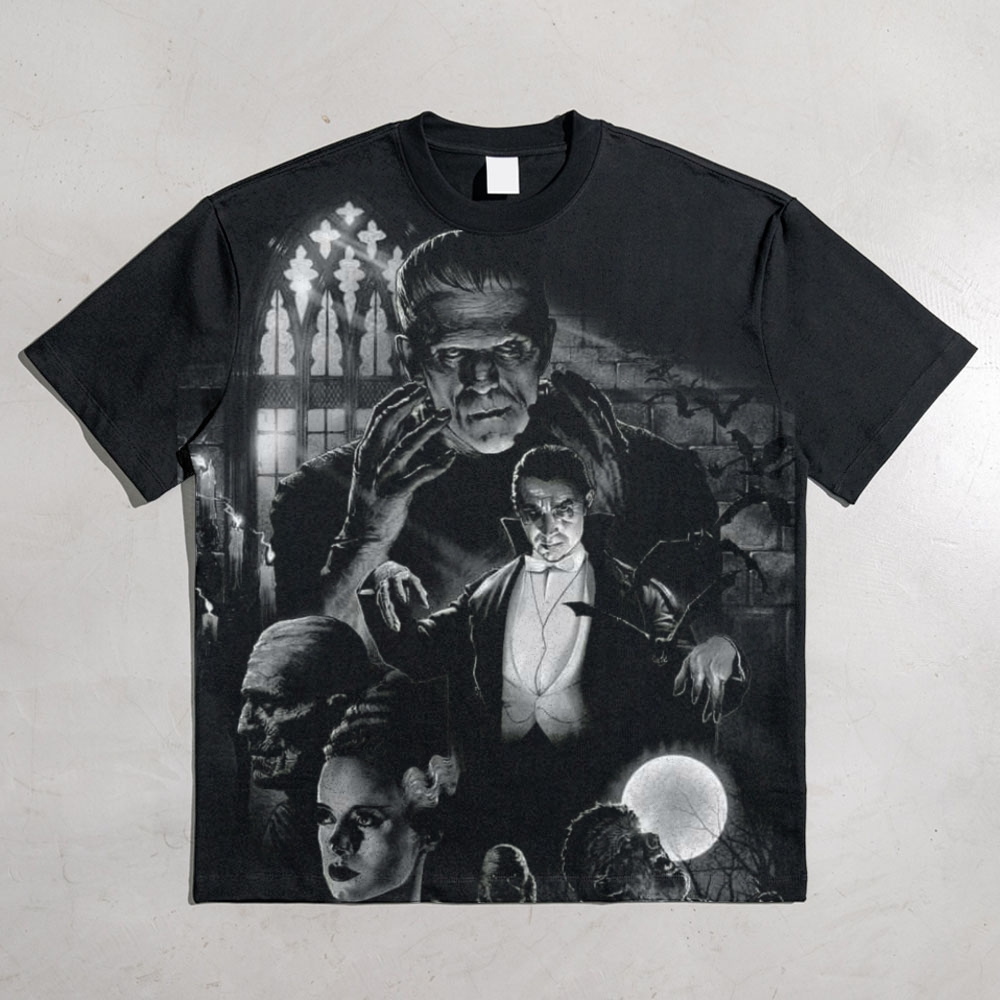 Universal Monsters Art All-over print pure cotton t-shirt