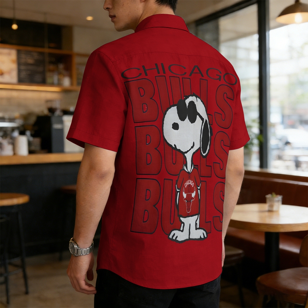 Chicago Bulls Edition Men's Printed Short Sleeve Shirts