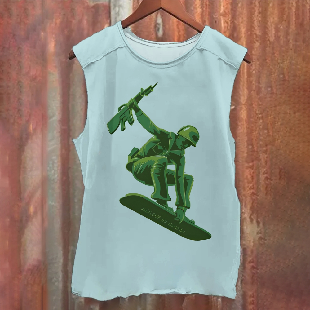 MILITARY SKATE Unisex Casual Printed Tank Top 