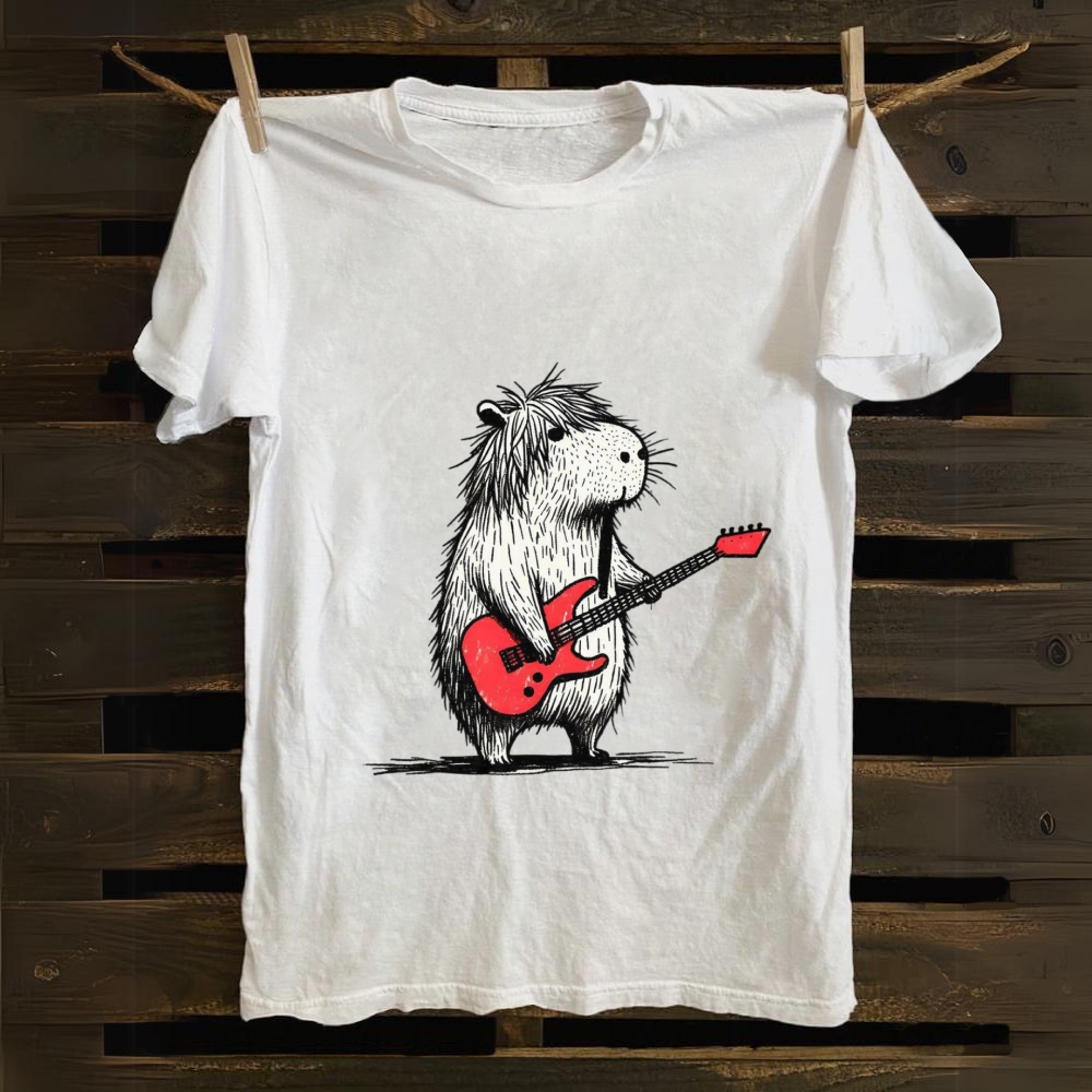 Capybara Bassist Groove cotton T-shirt 