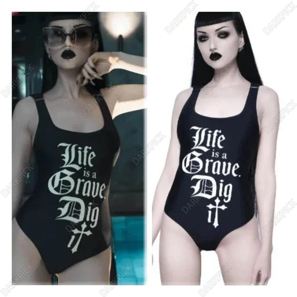 Killstar - Life’s a Grave Bathing-suit  swimsuit