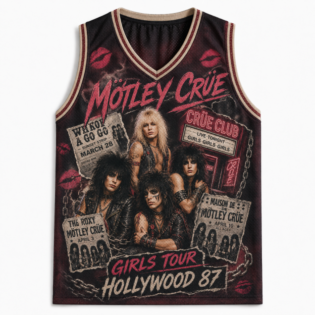 Vintage Mötley Crüe Girls Tour Hollywood 87 Jersey Tank
