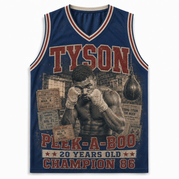 Mike Tyson 20 Years Old Champion 86 Jersey Tank