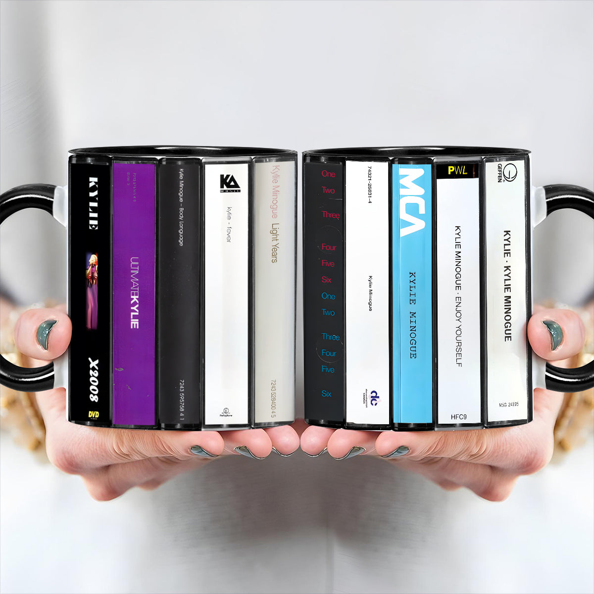 Kylie Minogue Albums Cassette Retro Collection Accent Mug