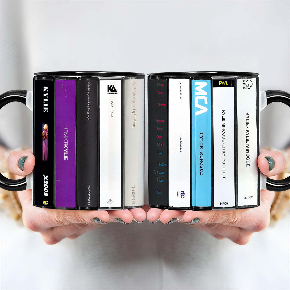 Kylie Minogue Albums Cassette Retro Collection Accent Mug