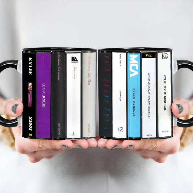 Kylie Minogue Albums Cassette Retro Collection Accent Mug