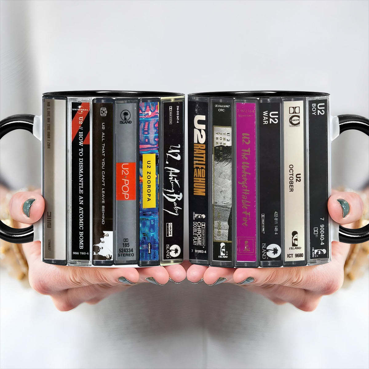 U2 Albums Cassette Retro Collection Accent Mug