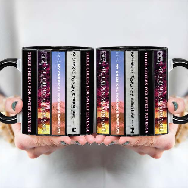 My Chemical Romance Albums Cassette Collection Retro Accent Edge-to-Edge Printed Mug