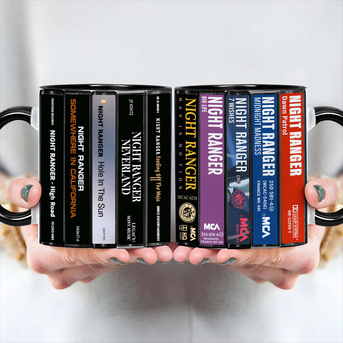 Night Ranger Albums Cassette Retro Collection Accent Mug
