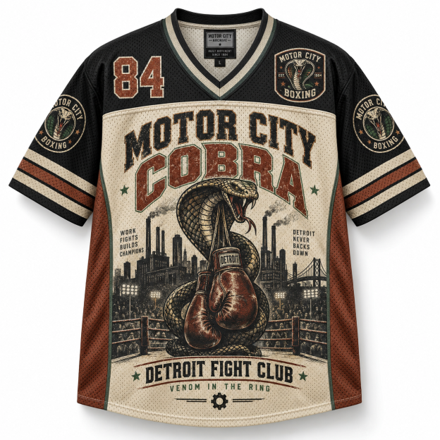Motor City Cobra Detroit Fight Club Jersey Shirts