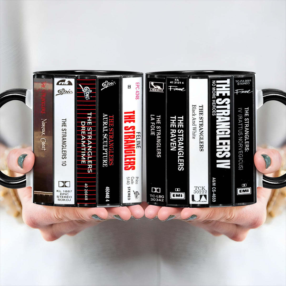 The Stranglers Albums Cassette Retro Collection Accent Mug