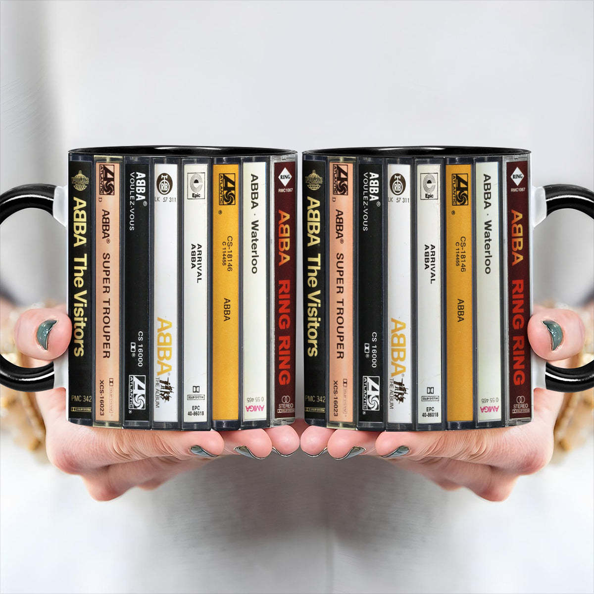 ABBA Albums Cassette Retro Collection Accent Mug