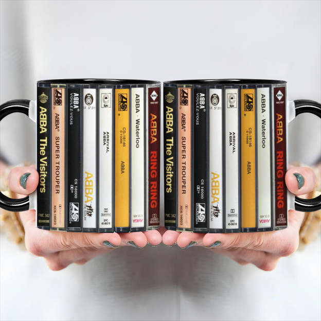 ABBA Albums Cassette Retro Collection Accent Mug