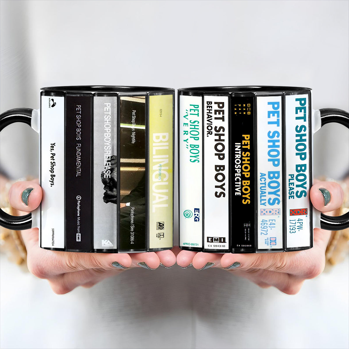 Pet Shop Boys Albums Cassette Retro Collection Accent Mug