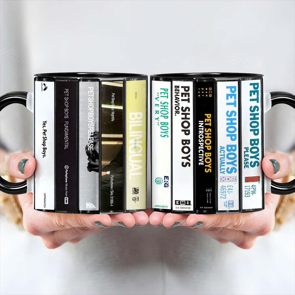 Pet Shop Boys Albums Cassette Retro Collection Accent Mug