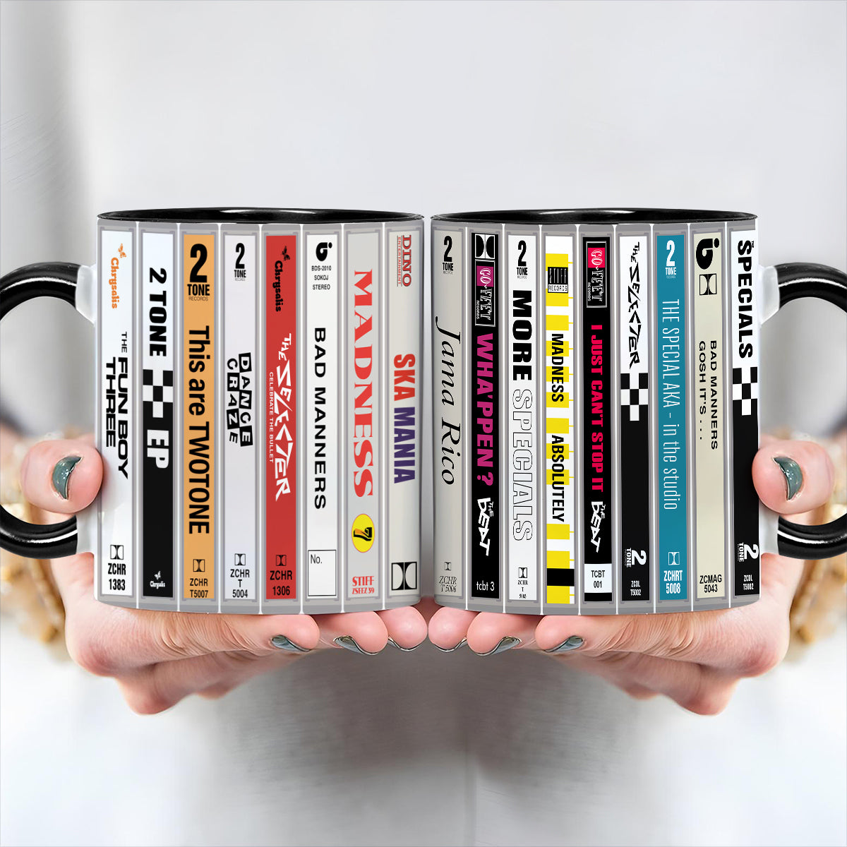 Ska 2-Tone 80s Music Cassette Collection Accent Mug