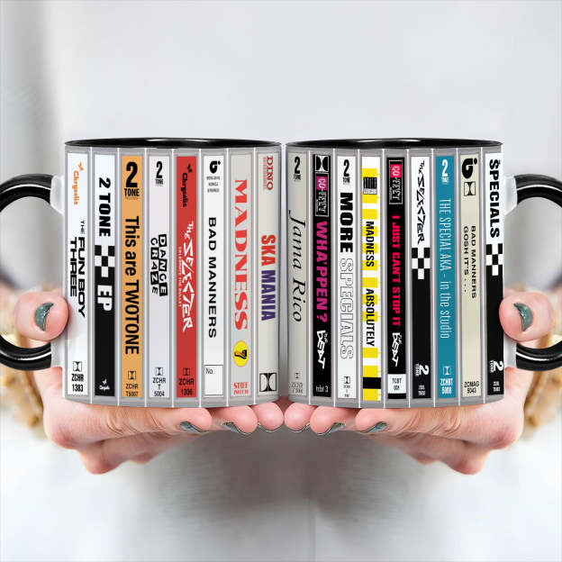 Ska 2-Tone 80s Music Cassette Collection Accent Mug