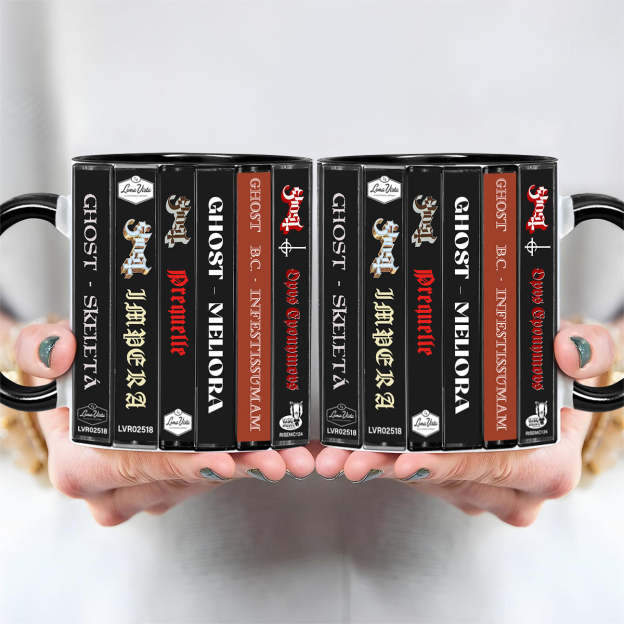Ghost Albums Cassette Collection Retro Accent Edge-to-Edge Printed Mug