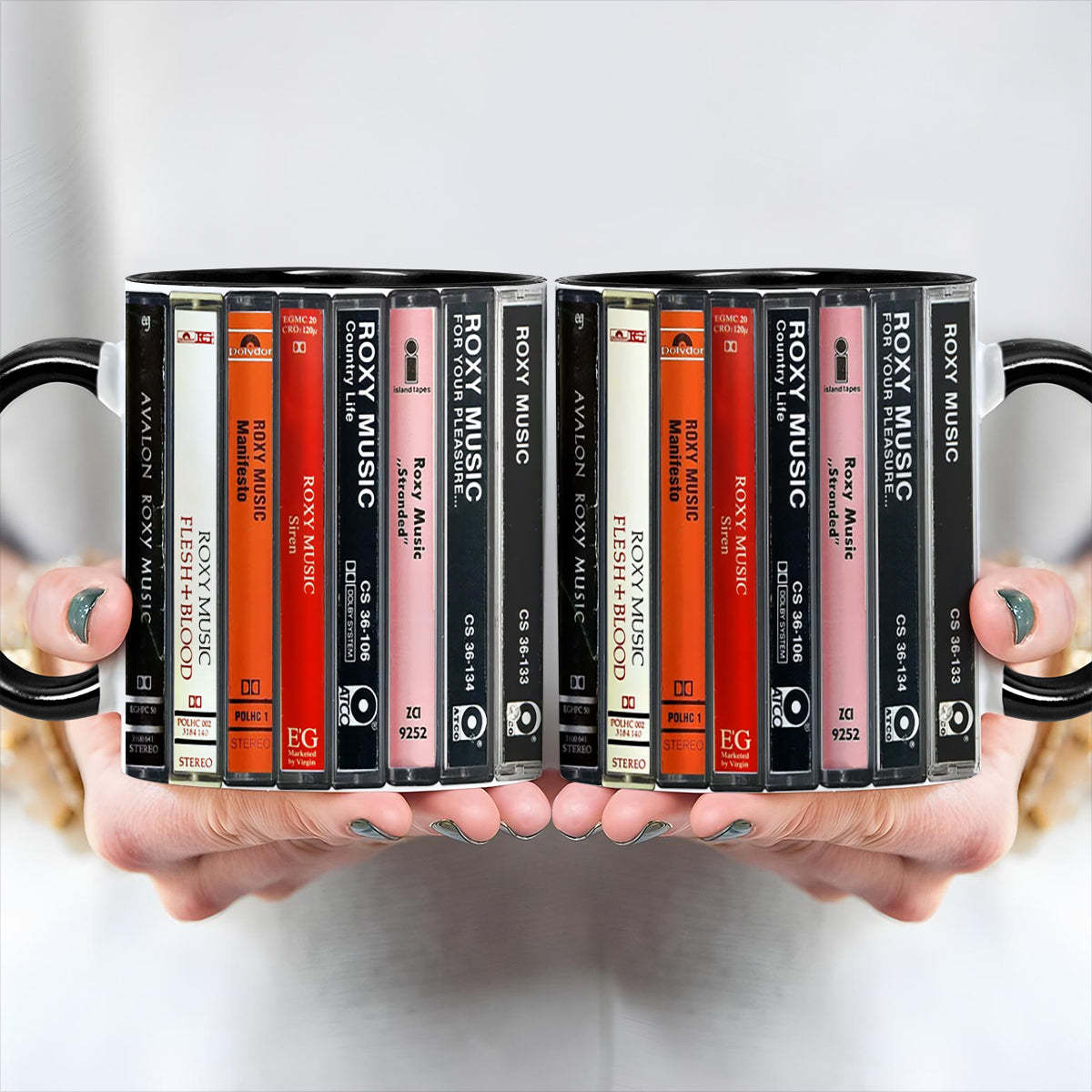 Roxy Music Albums Cassette Retro Collection Accent Mug