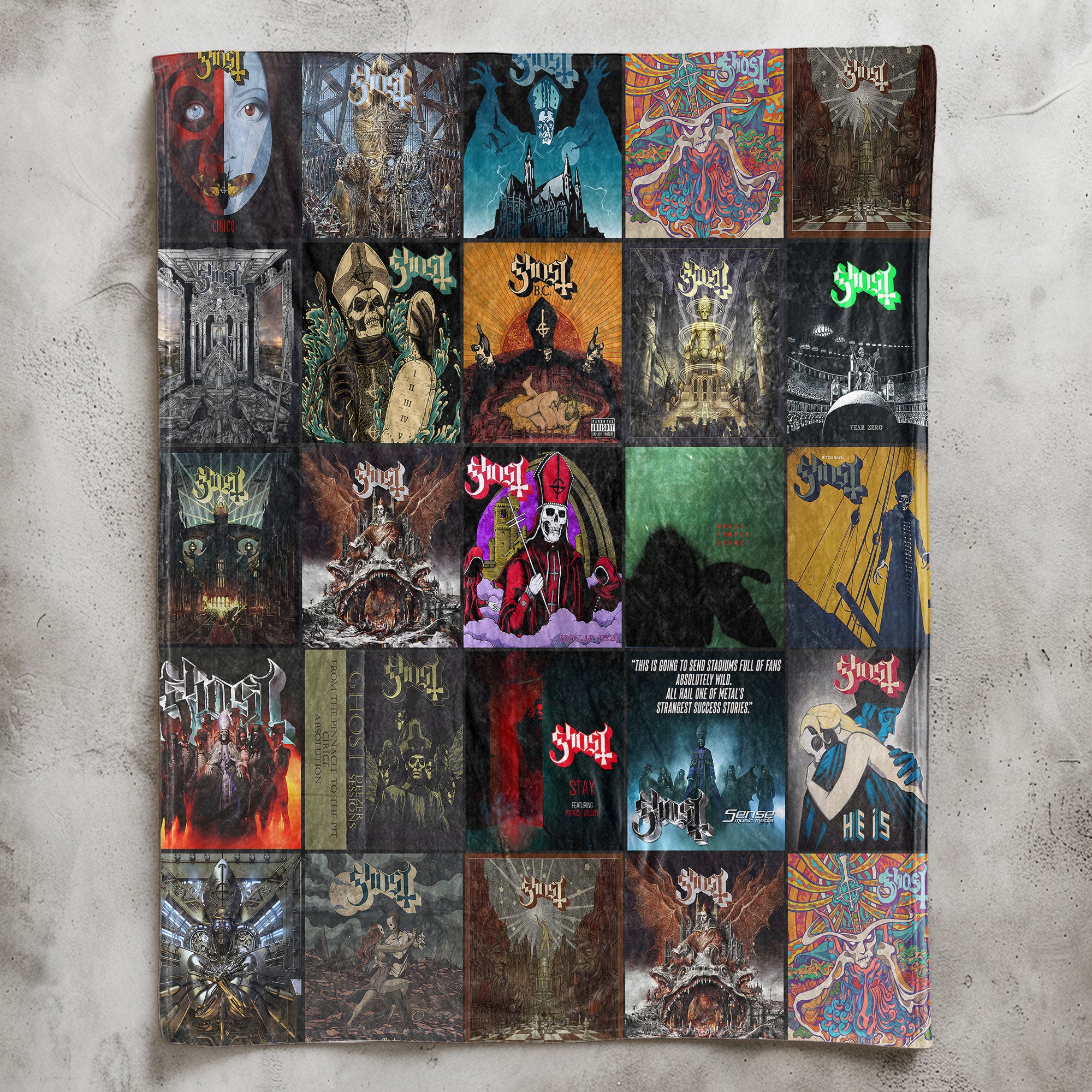 Ghost Sherpa Blanket – Dark Art & Metal Warmth Wrapped in Iconic Album Imagery