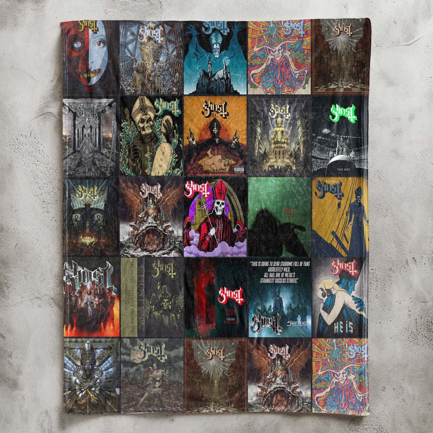 Ghost Sherpa Blanket – Dark Art & Metal Warmth Wrapped in Iconic Album Imagery