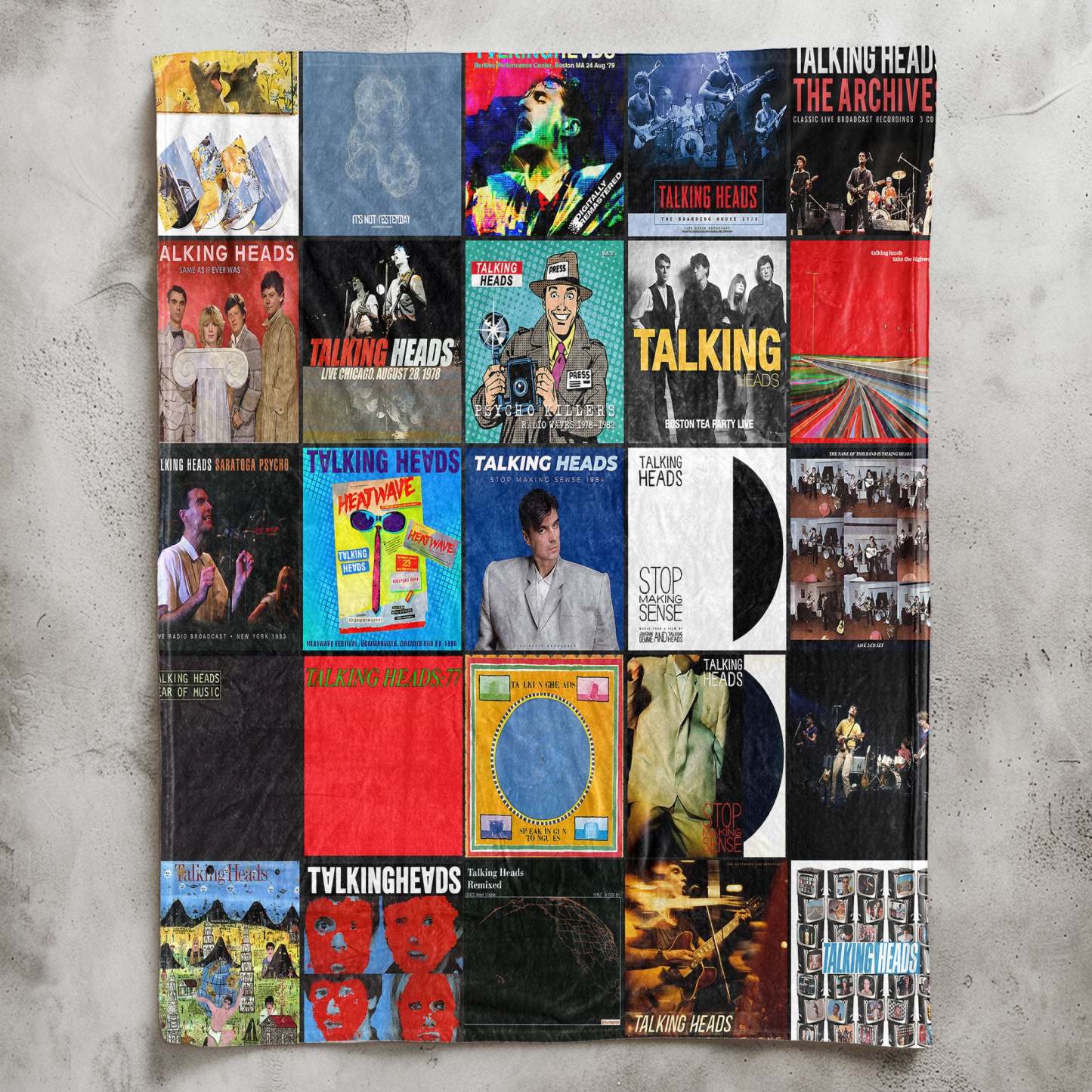 Talking Heads Sherpa Blanket – Art Rock Warmth Wrapped in Iconic Album Imagery