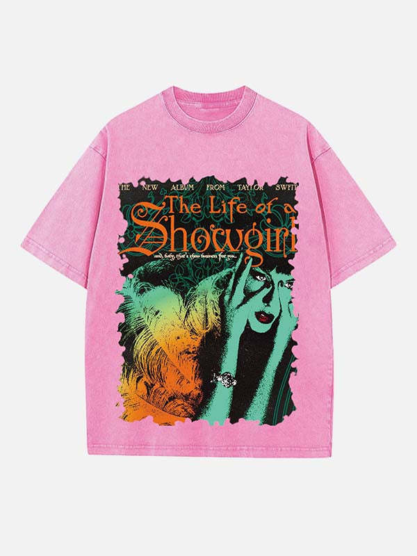 Taylor Swift Print Round Neck T-shirt