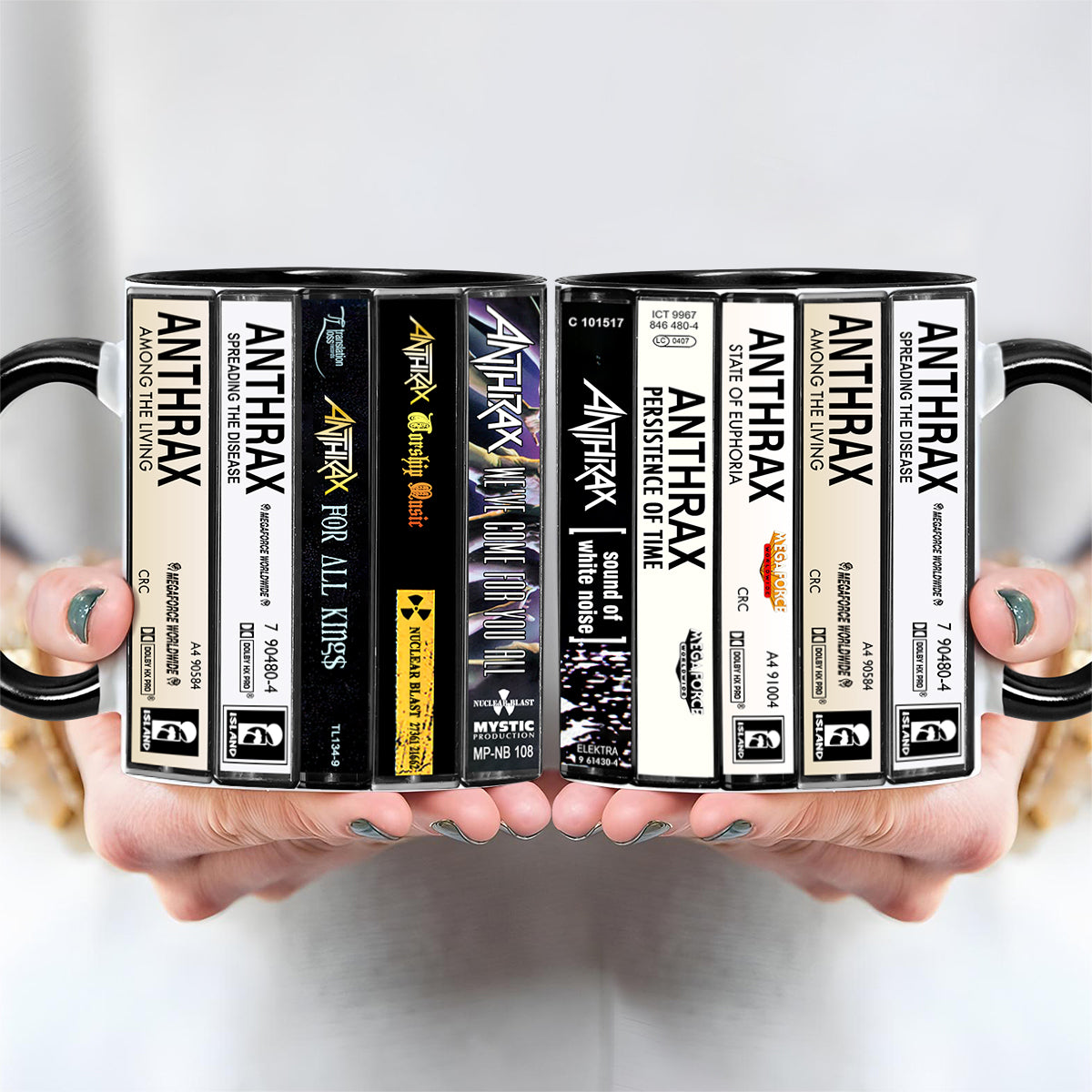 Anthrax Albums Cassette Collection Retro Accent Mug
